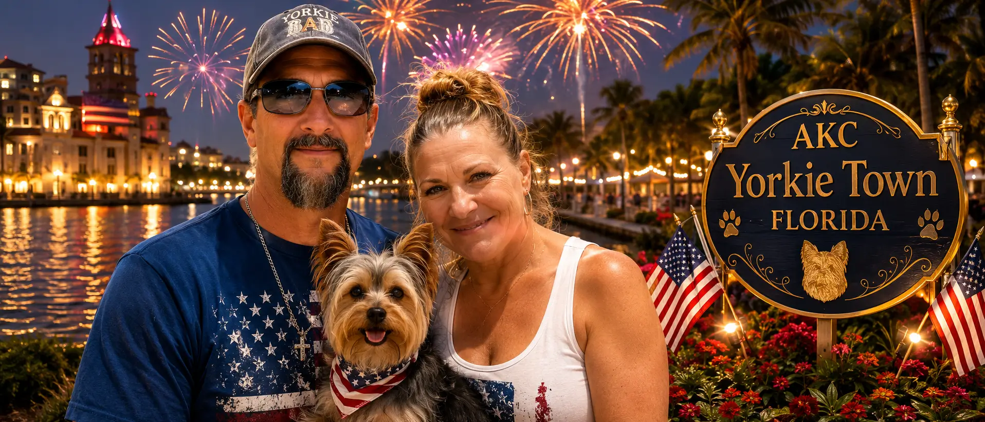 Yorkie breeders with their dogs